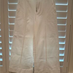 Entro Flare Wide-Leg Cream Jeans